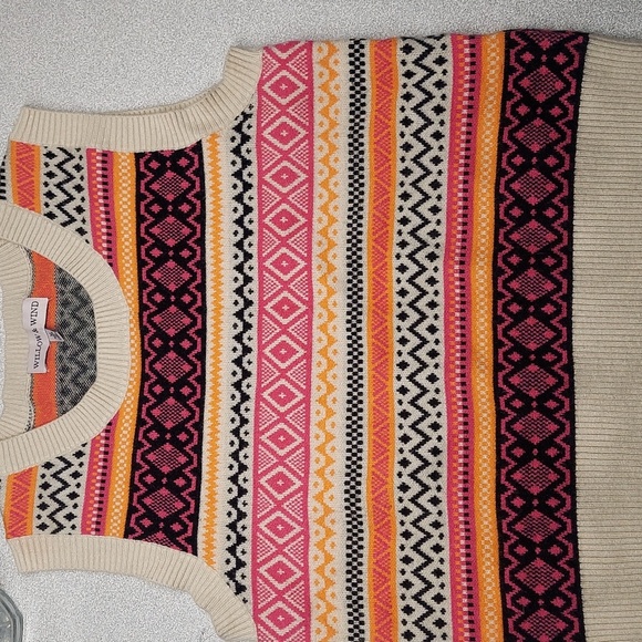 Willow & Wind Colorful Patterned Sweater Vest size M - Picture 6 of 7